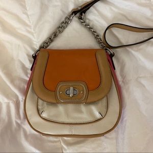 Colorblock Etienne Aigner crossbody saddle bag